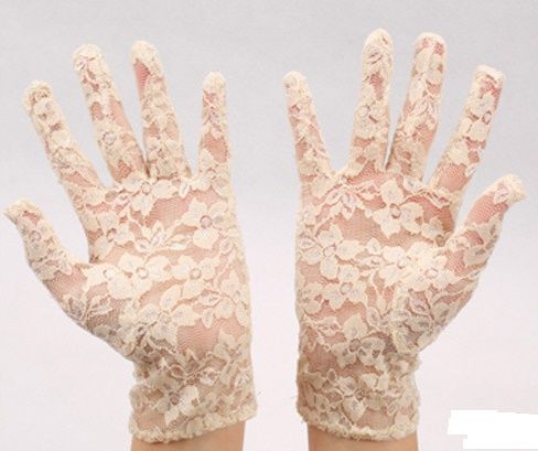 sheer lace gloves