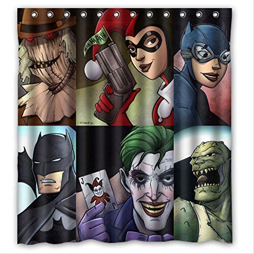 2019 Custom Batman Joker And Harley Quinn Waterproof Bathroom