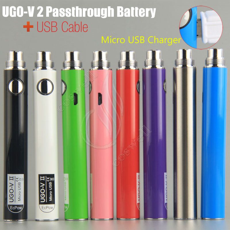 Original UGO V II 2 650 900mah EVOD Ego 510 Battery Micro USB
