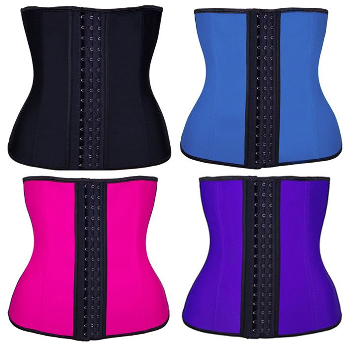 Waist Trainer New Latex Waist Training Corset Colors Sport Girdle Steel
