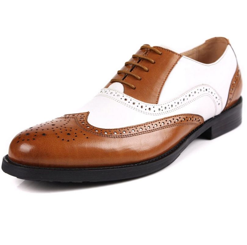 Compre Homens Sapatos De Vestido Sapatos Oxfords Sapatos Masculinos Sapatos  Artesanais Feitos À Mão Couro Genuíno Design Completo De Brogue Cor  Castanho Barato | Entrega Rápida E Qualidade | Pt.Dhgate