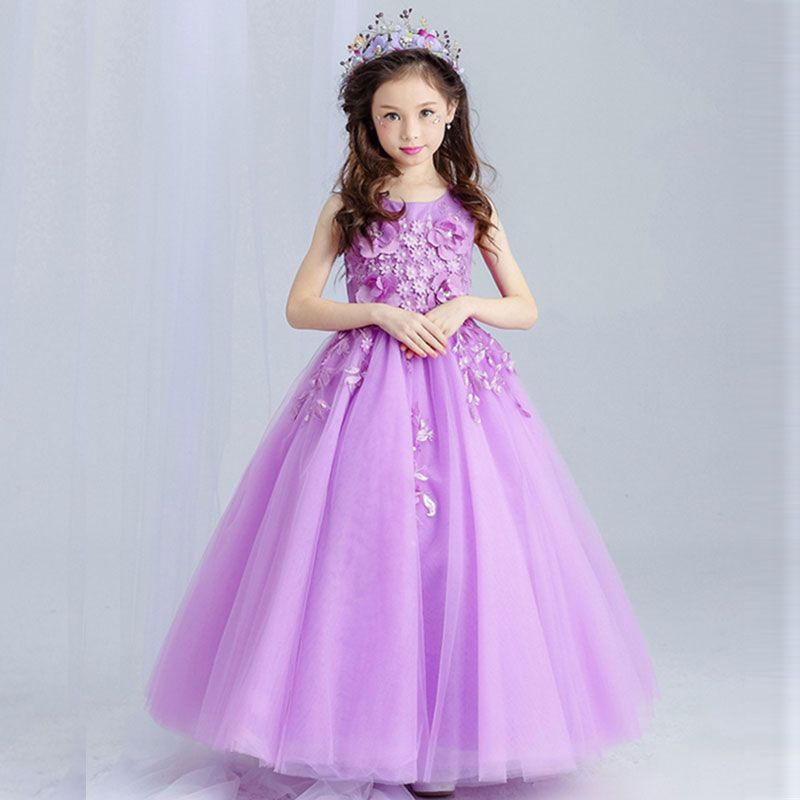 flower girl dresses violet
