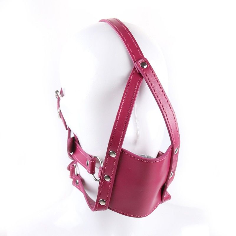 Adult-Bondage-PU Leather-Head Face Mask Restraint Bondage Gag Harness Strap Belt
