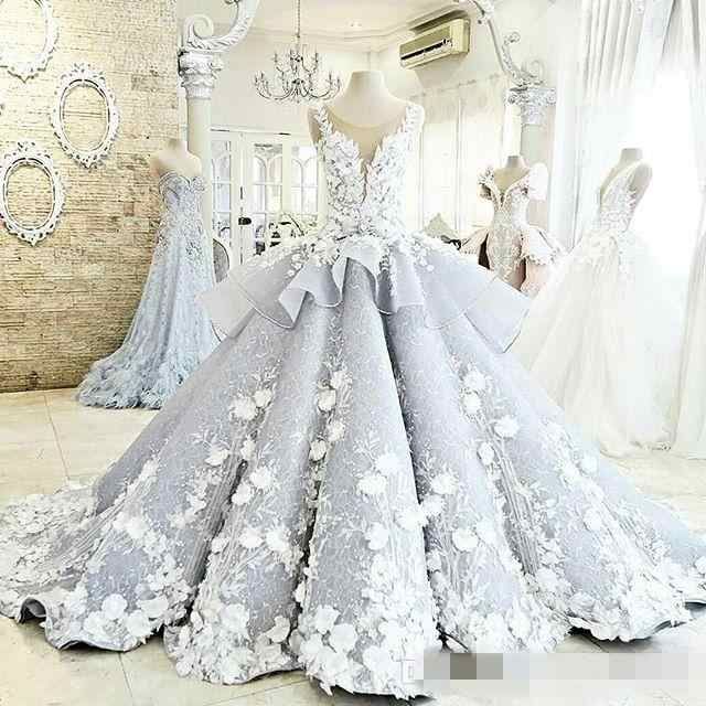 princess type wedding gown