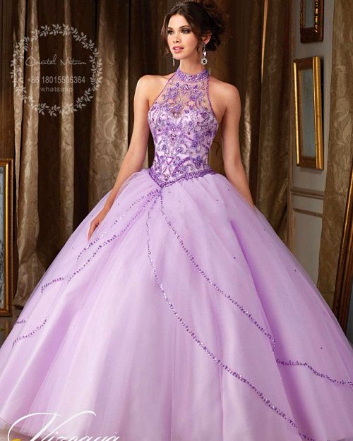 2017 Vestidos de lila con la chaqueta Debutante Vestido de bola Princesa