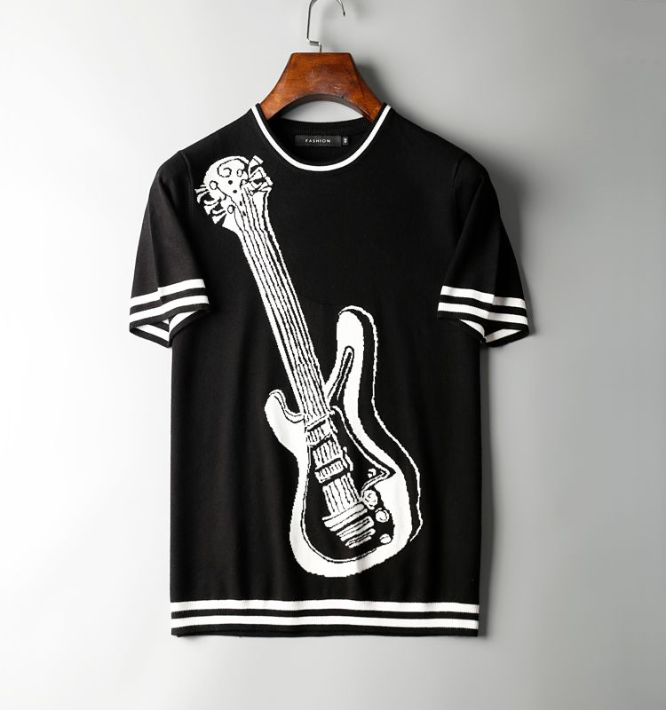 t shirt with guitar print
