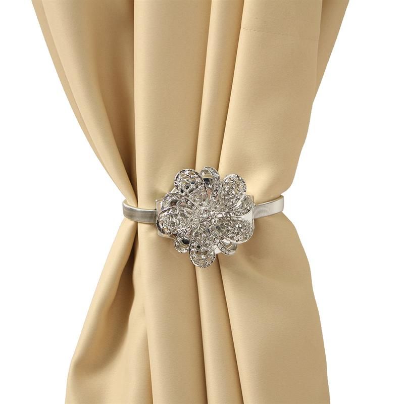 Crystal Magnetic Retractable Curtain Decoration Clip On Flower Holder Tie Backs Crystal Magnetic Retractable Curtain Decoration Clip On Flower Holder Tie Backs