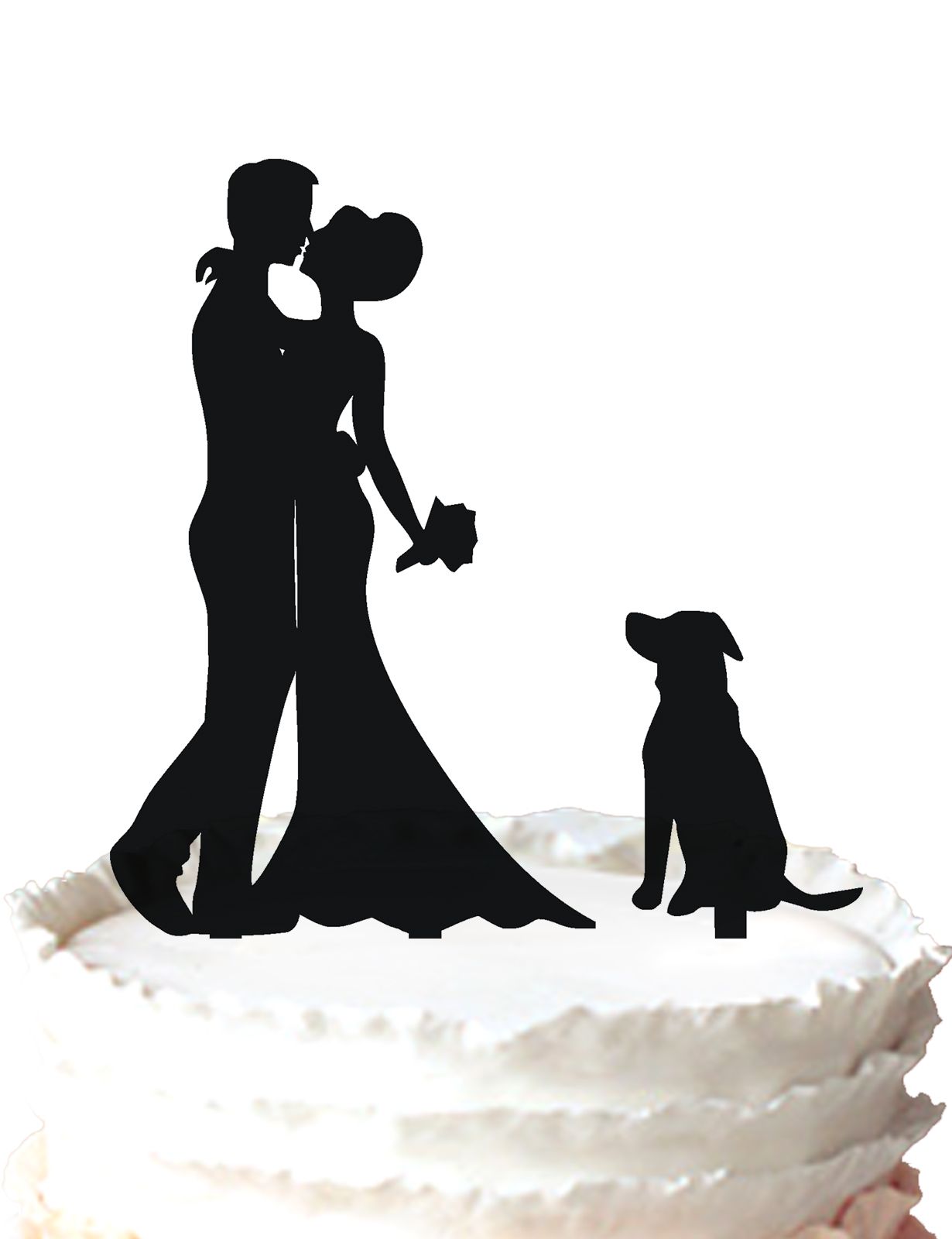 2020 Wedding Cake Topper Bride And Groom Silhouette Cake