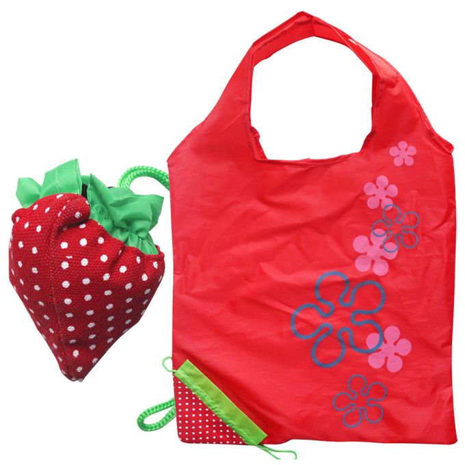 Eco-Handtasche Strawberry Einkaufstasche Wiederverwendbar Tote Schultertasche pr
