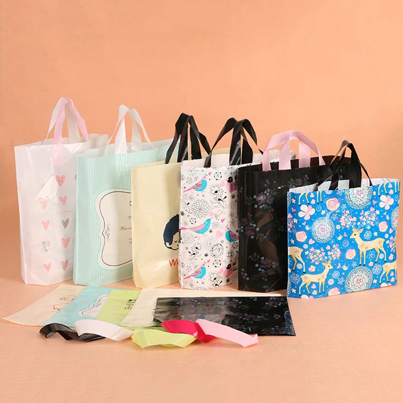 Customize Logo Printing Plastic Bags With Hand Packing Pouches