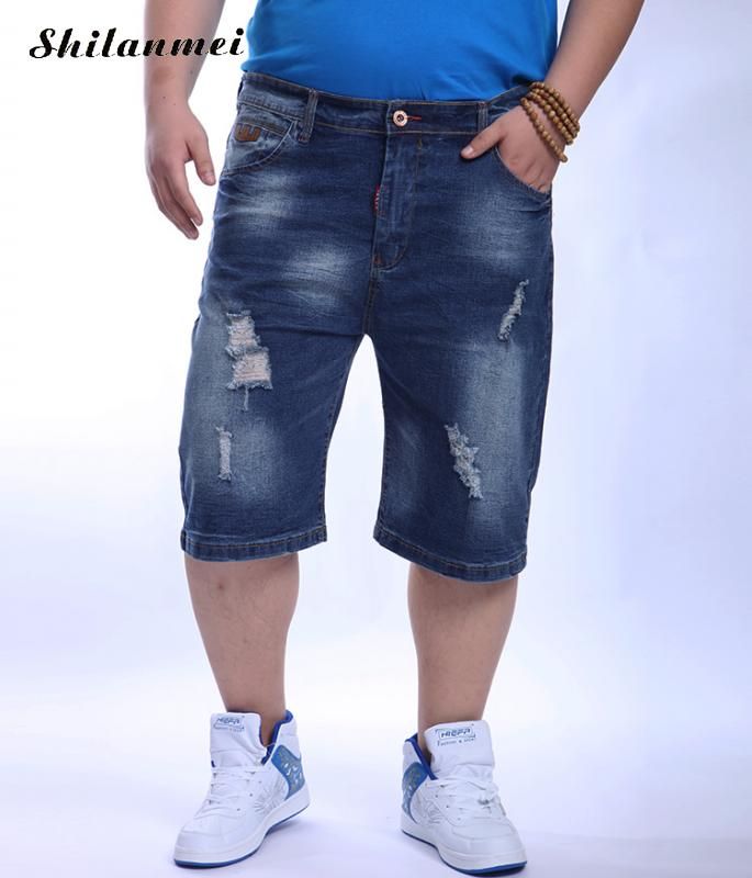 Compra Al Por Mayor: Pantalones Cortos De Mezclilla Para Hombres De Talla  Grande 2017 Nuevos Jeans Cortos De Estilo De Verano Pantalones Casuales  Pantalones De Algodón Pantalones Cortos Masculinos Barato | Entrega