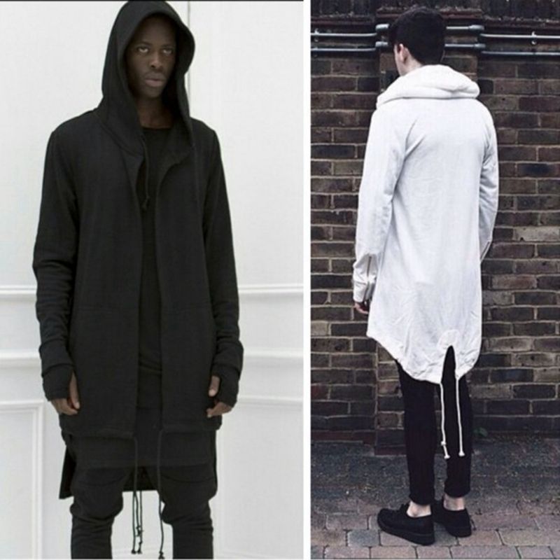 long hooded cardigan mens