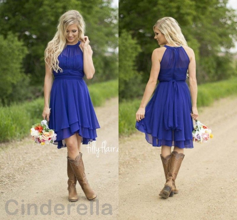 royal blue boho dress