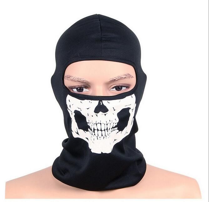 1pc Fabric Ghost Mask Balaclava Skull Hood White