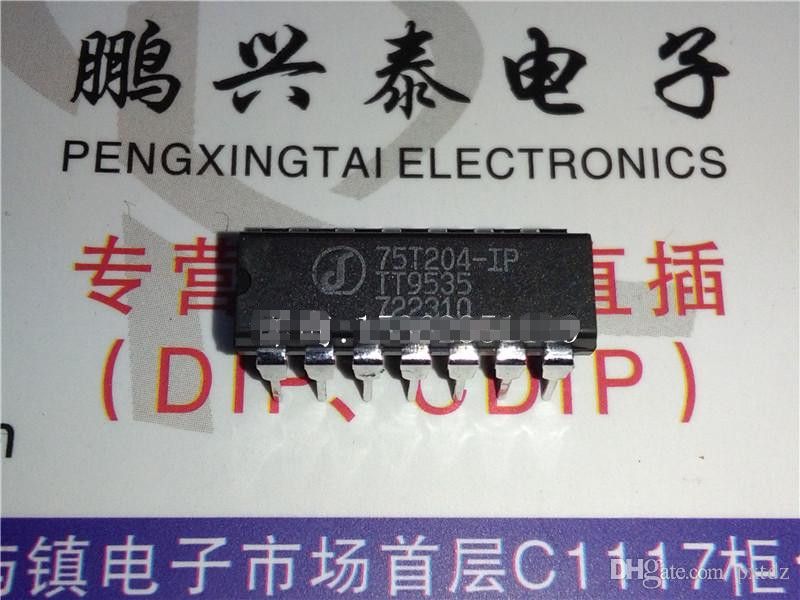75T204-IP. SSI75T204-IP / TDK75T204-IP, confezione in plastica a 14 pin doppia in linea. Circuiti integrati per circuiti integrati PDIP14 / componenti elettronici