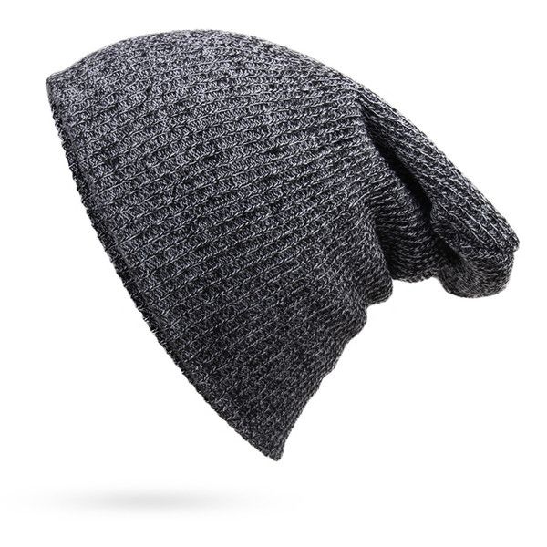 HSL Womens Thicken Knitted Warm Beanie Hat and Scarf Set-Grey