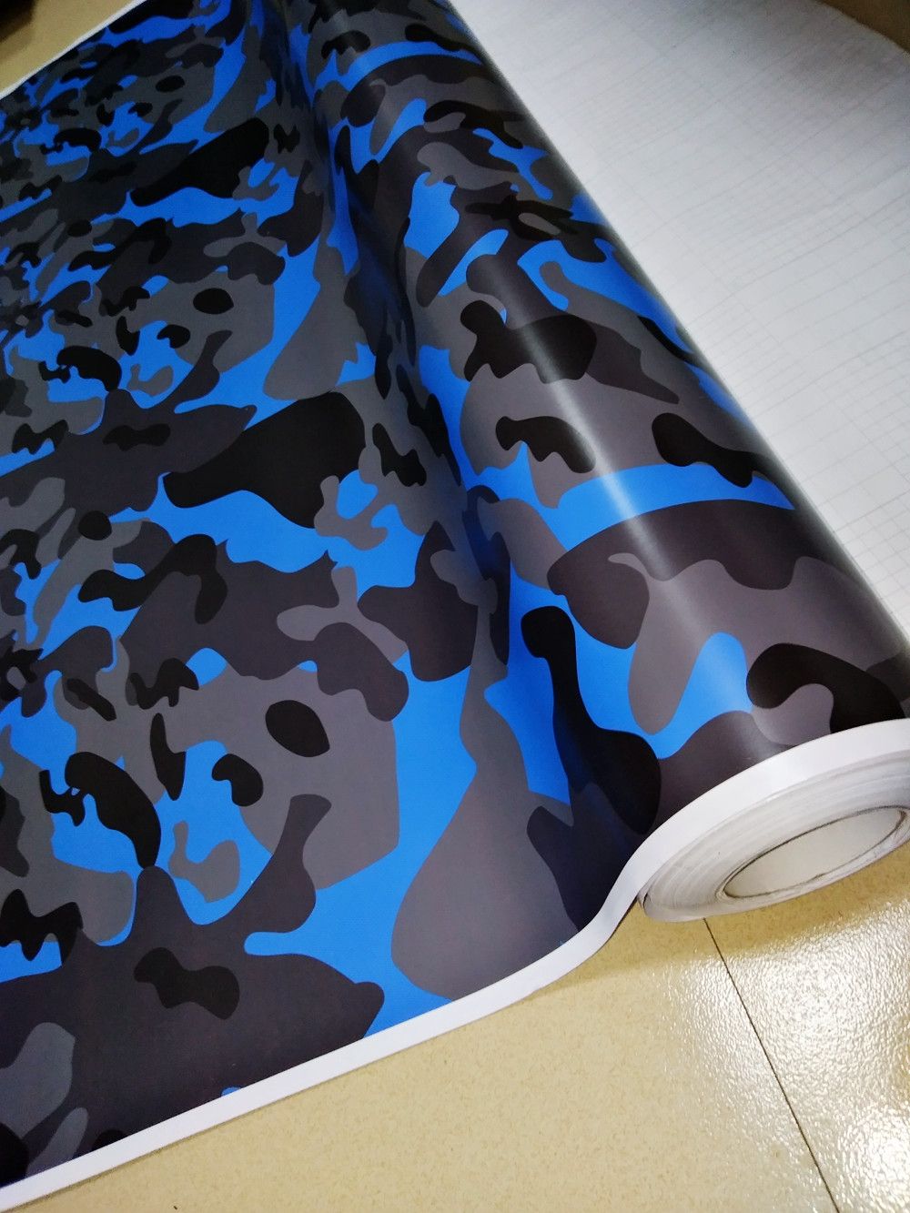 2020 Arctic Blue Snow Camo Car Wrap Vinyl With Air Release Gloss / Matt