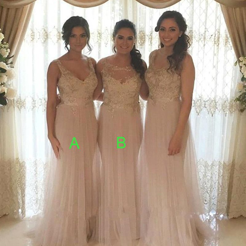 light champagne bridesmaid dresses