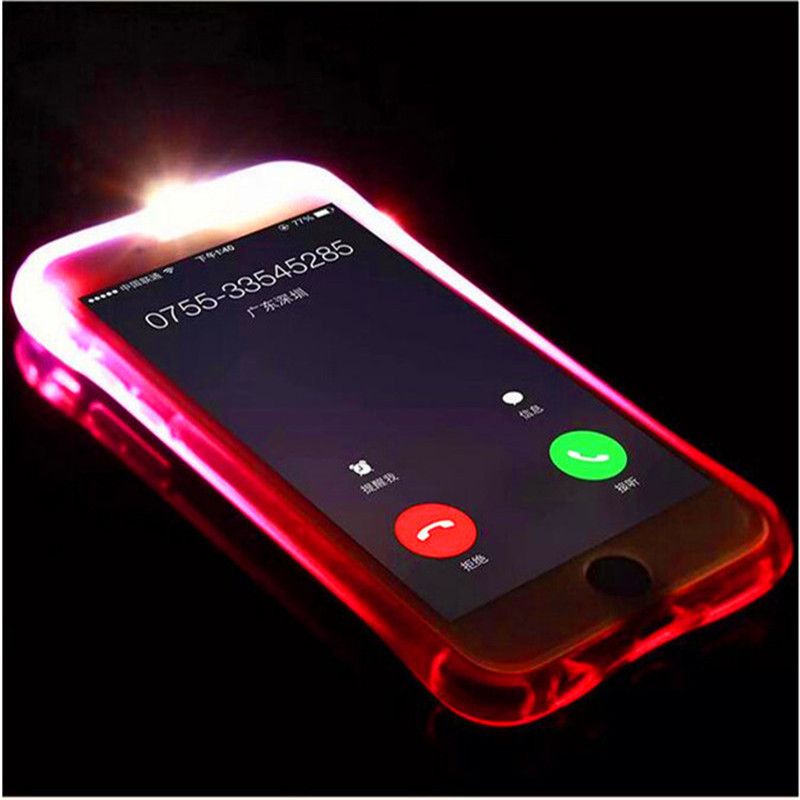 Call Lightning Flash LED Light Up Phone Case Transparent Soft
