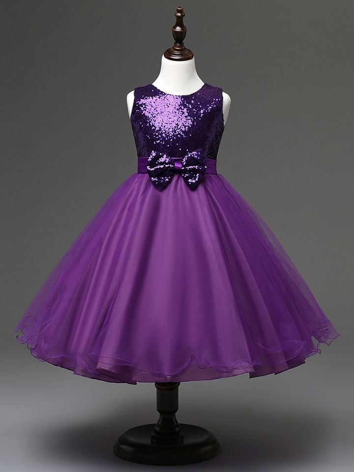 royal purple flower girl dresses