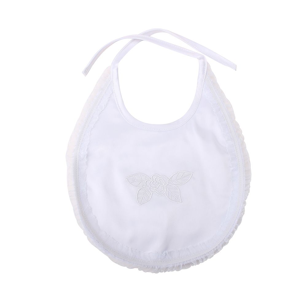 2020 Delebao Pure White Christening Baptism Cross Pattern Baby Boy