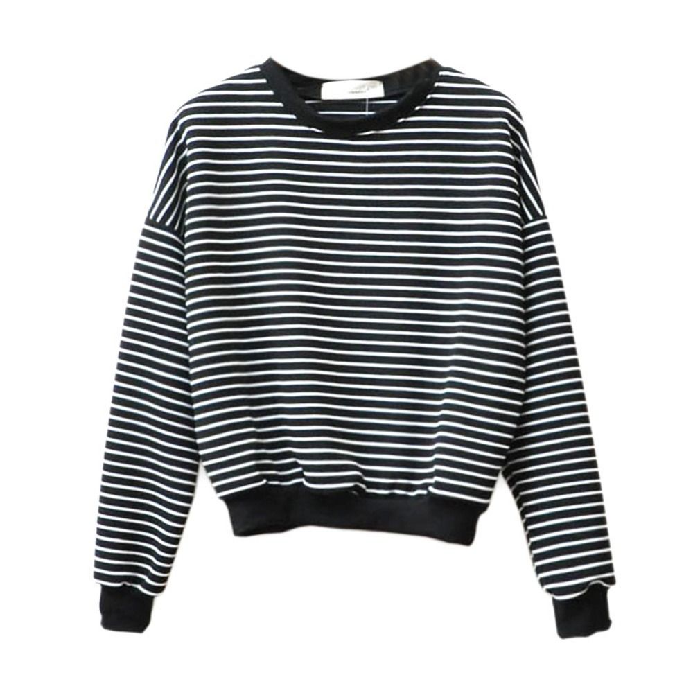 black and white striped sweatshirt