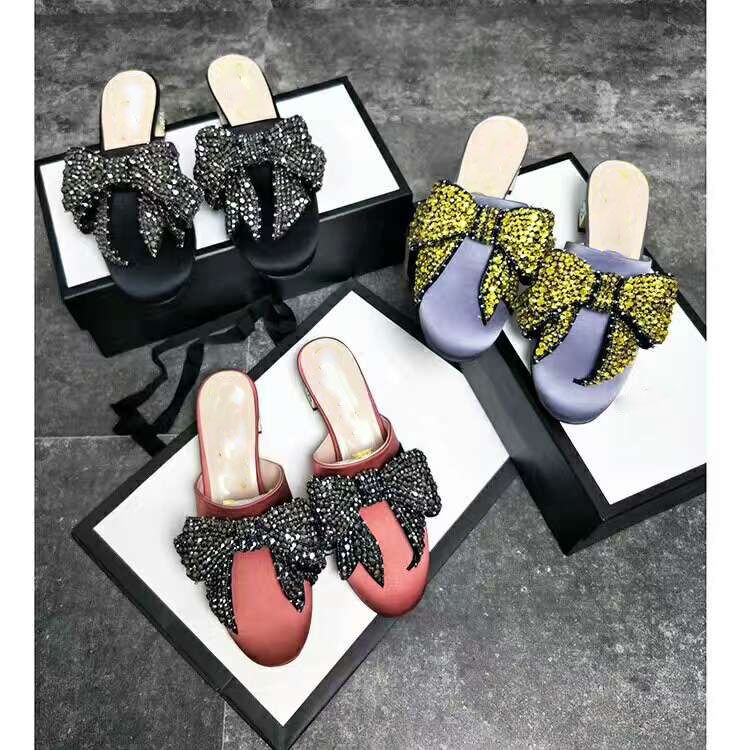 satin mule slippers
