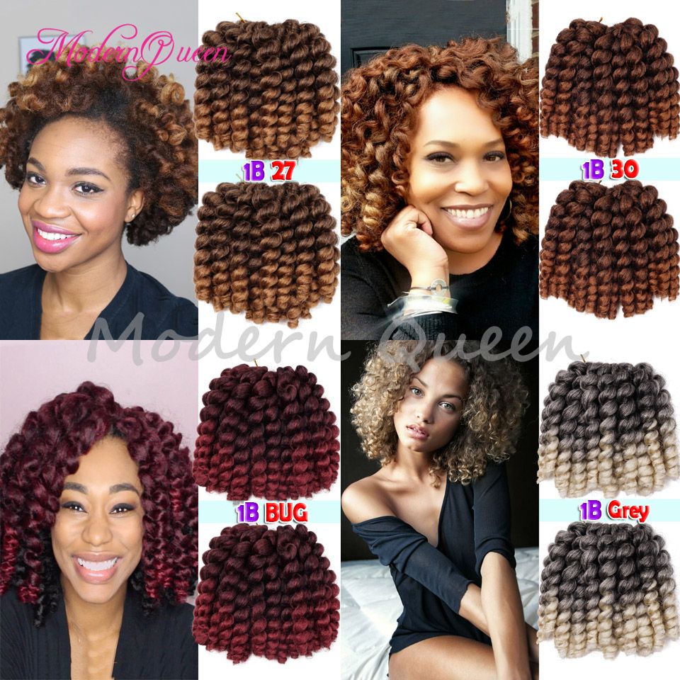 8 Jumpy Wand Curls Crochet Braiding Hair 22 Roots Janet Curly