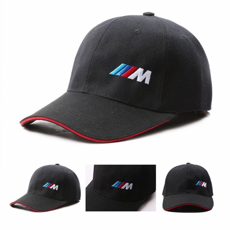 BMW Baseball Cap Stylish Hat Car Logo Snapback Cotton Black White  M Performance