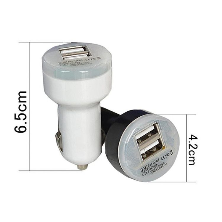 Dual Double USB Port Car Adapter Charger for iPhone 4S 5 5S iPad Samsung Galaxy