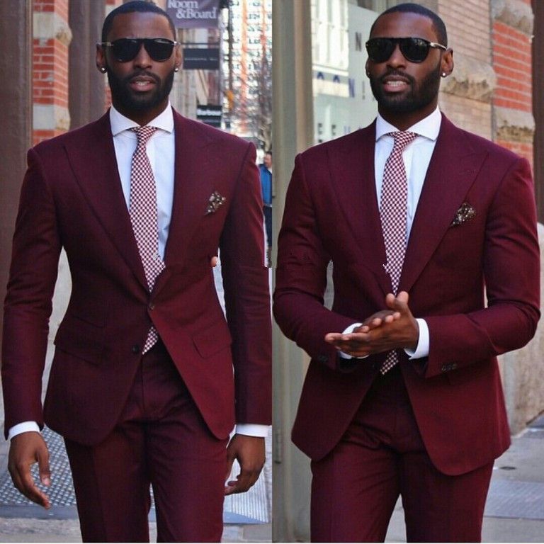 costume homme bordeaux