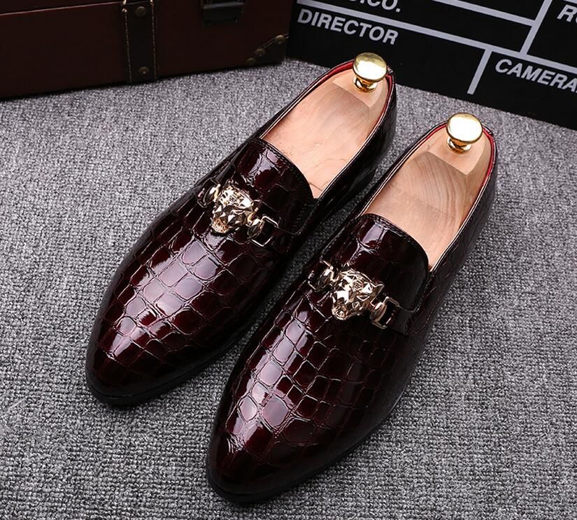 2019 Men Brand Designer Shine Pointed 