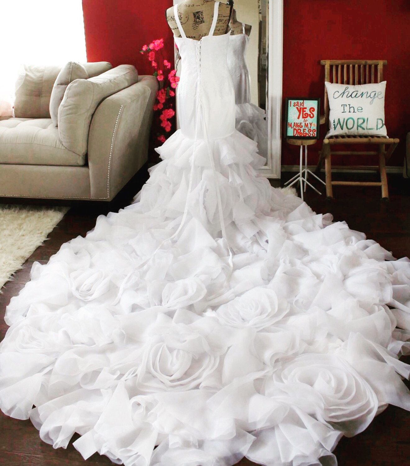 Rosette Bridesmaid Dress