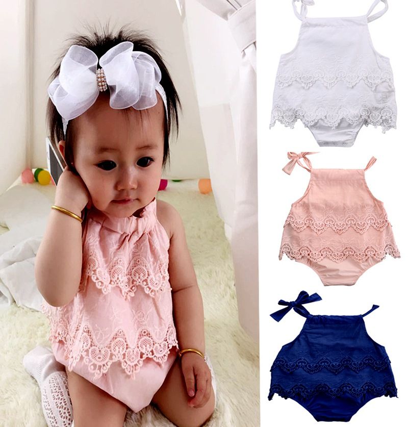 Newborn Infant Baby Girls Lace Romper Bodysuit Jumpsuit Outfits Clothes Sunsuit
