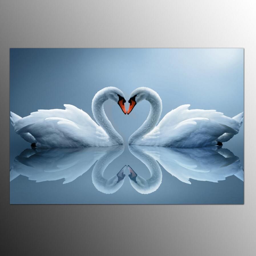 2021 Modern Decor Canvas Print Swan Lake Oil Painting On Canvas Wall