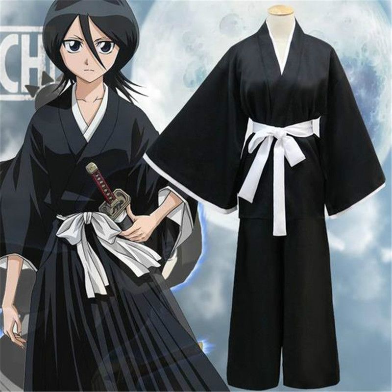 Anime BLEACH Cosplay Clothing Halloween Samurai Clothing Kuchiki Rukia Cosplay Costumes Anime BLEACH Cosplay Clothing Halloween Samurai Clothing Kuchiki Rukia Cosplay Costumes