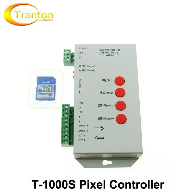 T-1000S 128M SD Karte LED Pixel Controller RGB Stripe Für LPD6803 WS2801 WS2811