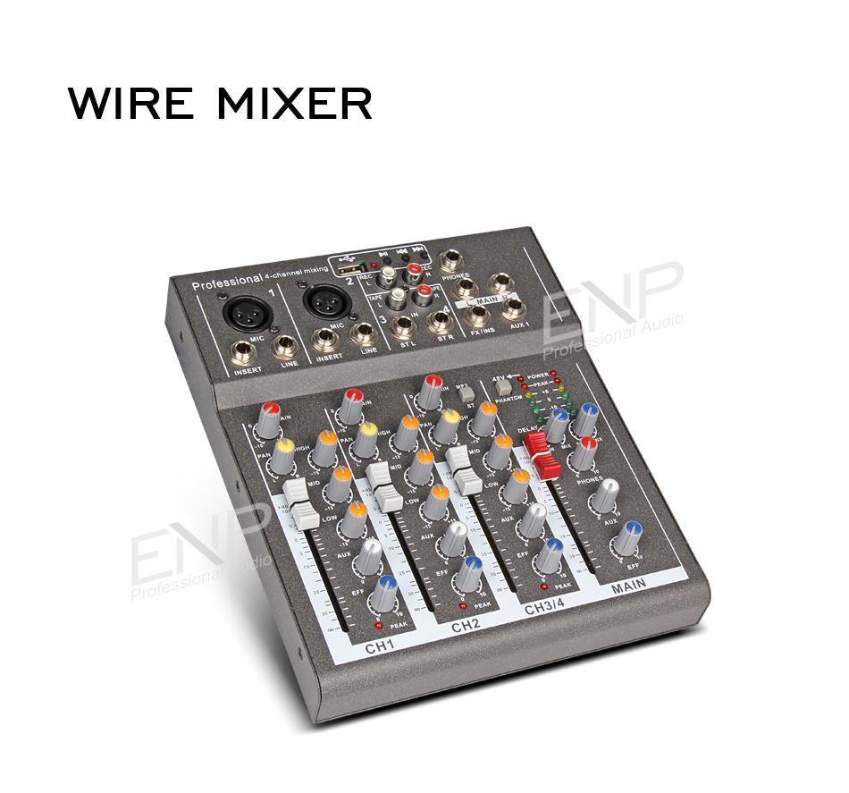 Acheter Y M H 4 Channel F4 Mixer Pour Stage Home Karaoke Dj Show Avec 48v Alimentation Phantom Usb Echo Voic Effet Audio De 75 75 Du Huanyin Dhgate Com