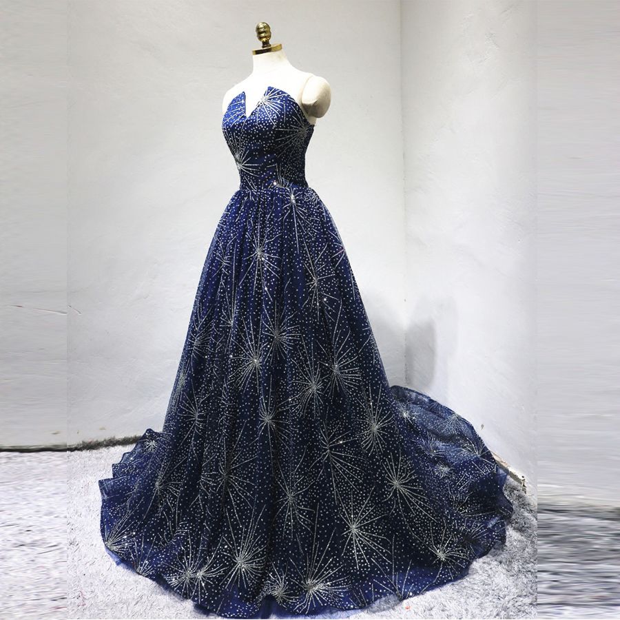 crystal evening gown
