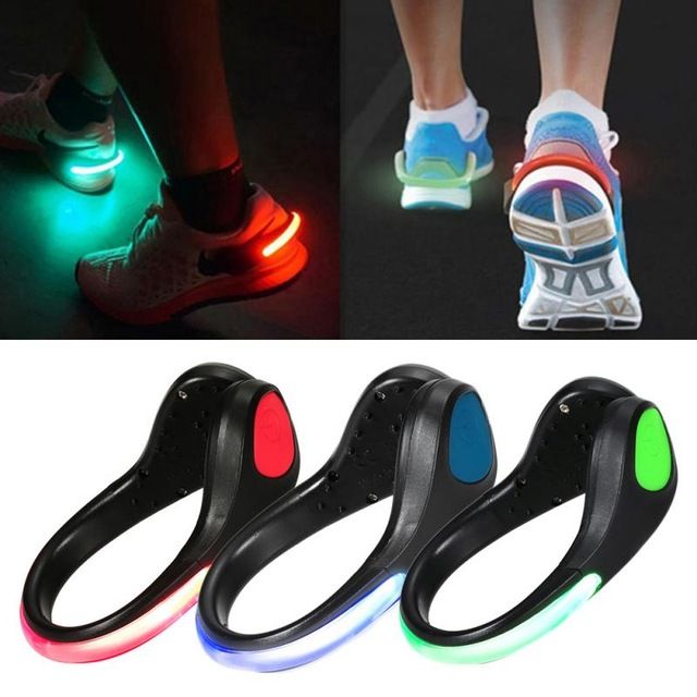 Walking Spinning or Biking 1 Pair Color Changing Flash Shoe Safety Clip Lights for Runners & Night Reflective Running Gear for Running cinsey LED Shoe Clip Light Jogging