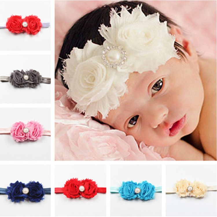 Baby Flower Headband Infant Toddler Boy Girl Cotton Head Band Purple UK SELLER