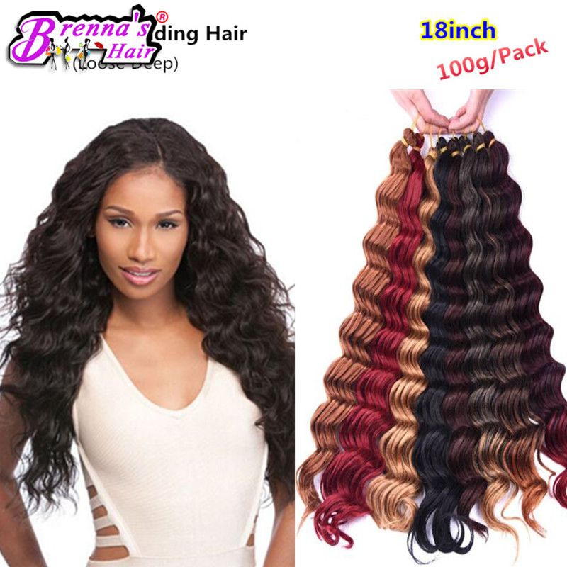 2020 18 Pure Burgundy Synthetic Ombre Braiding Crochet Hair Extensions Deep Wave Braids Hair Bundles Loose Wave Italian Curly Braids From Brennas Shop 5 93 Dhgate Com