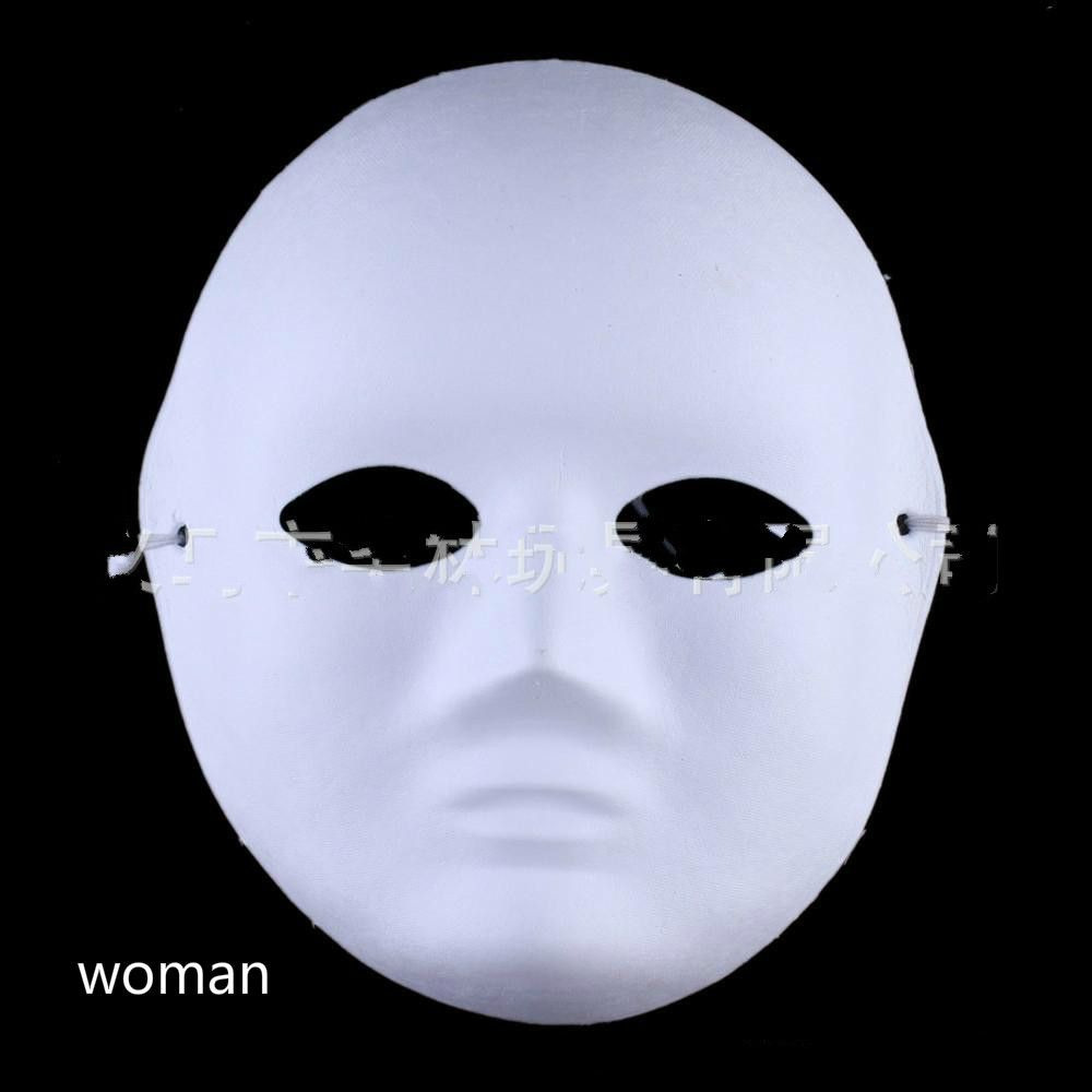 DIY Femme Homme Blanc Masques Visage Costume Peint À La Main Pour Halloween  Mascarade Fête Cosplay Masques Masques Vierges Du 0,95 €