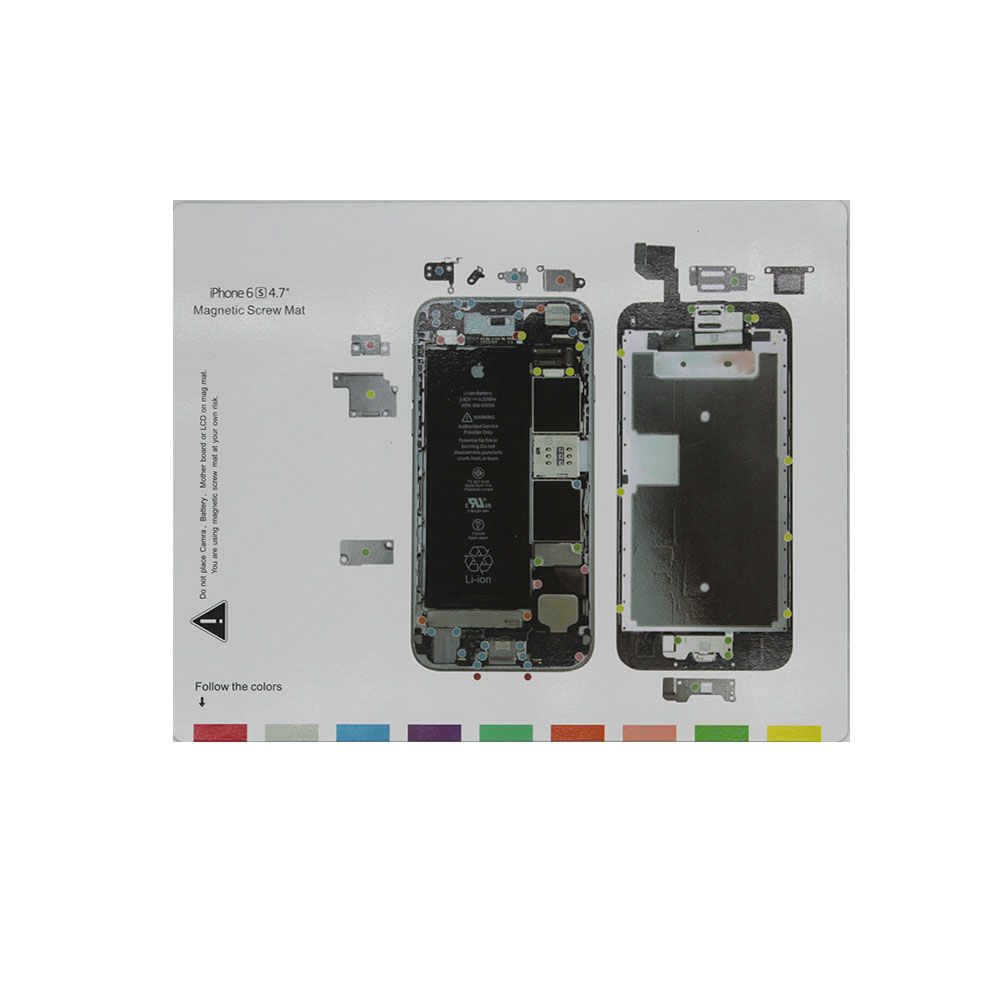 Iphone 6S plus Apertura Herramientas Magnético Alfombra de tornillo y todas las herramientas nada falta Iphone 6S plus Apertura Herramientas Magnético Alfombra de tornillo y todas las herramientas nada falta