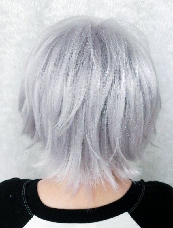 Mcoser High Grade Synthetic Final Fantasy 12 Inches Light Grey