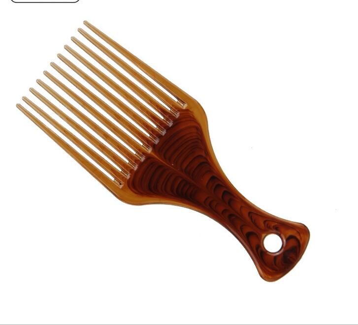 Big Size Wide Tooth Flat Comb Hair Fork Comb Insert Afro Hair Pik
