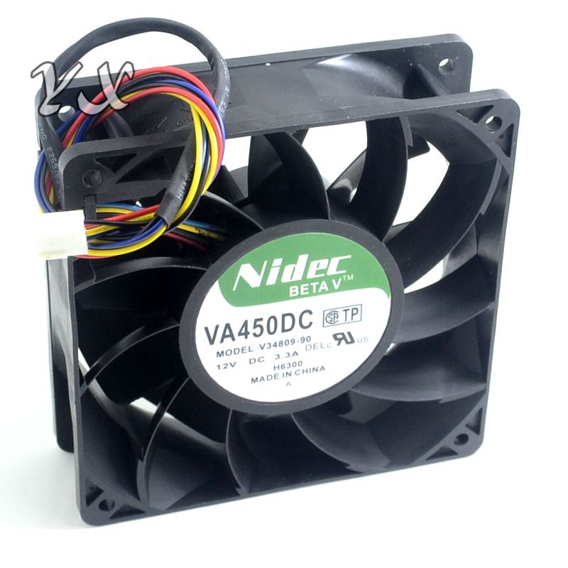 for Nidec VA450DC V34809-90 12V 3.3A 12CM 12038 Large air Volume Fan