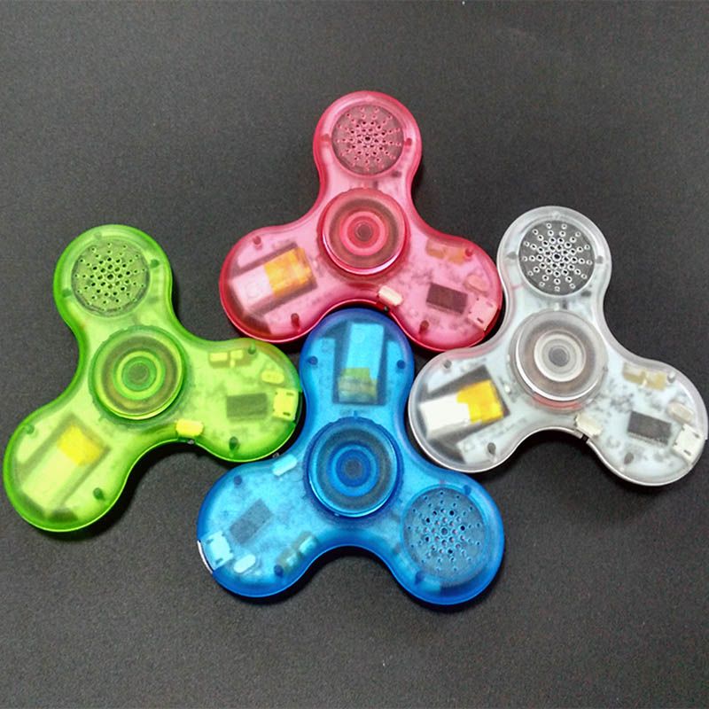 LED LIGHT & Bluetooth Speaker Musical Triangle Hand Spinner FREE SHIPPING USA 