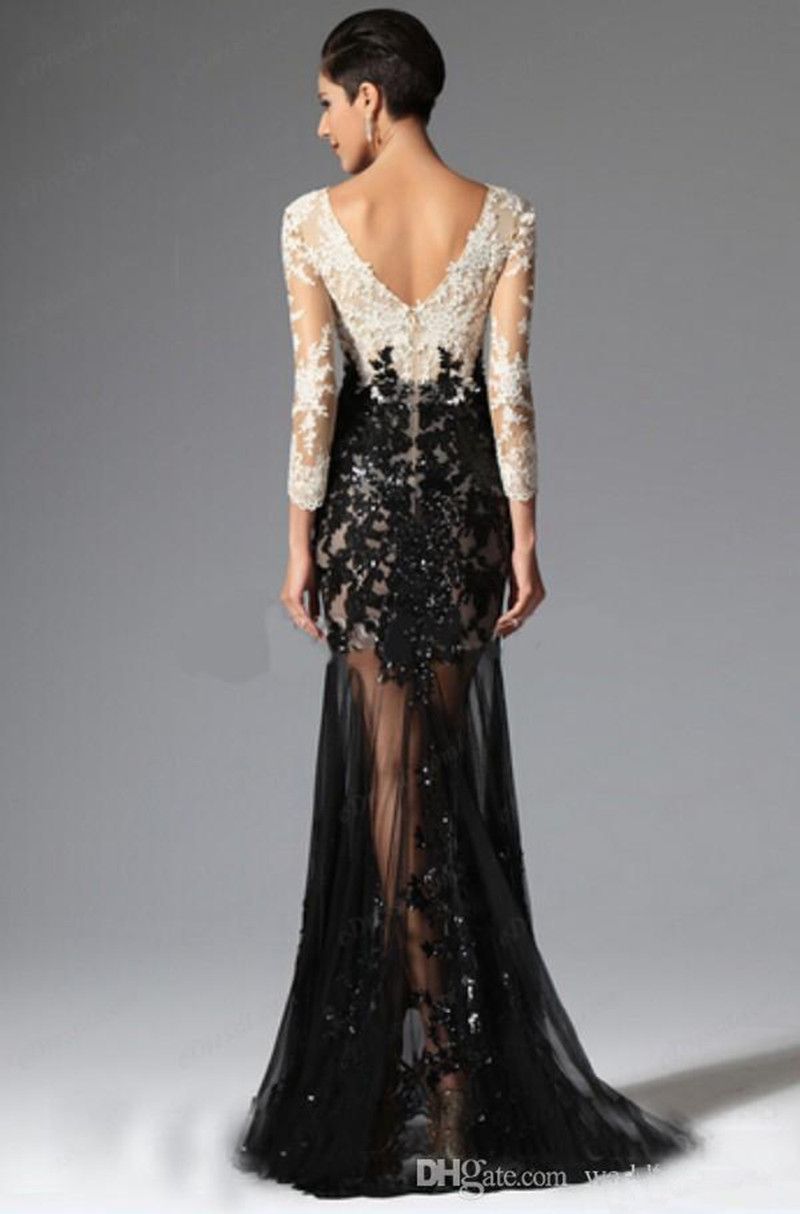 Elegante Abendkleider Lang Schwarz