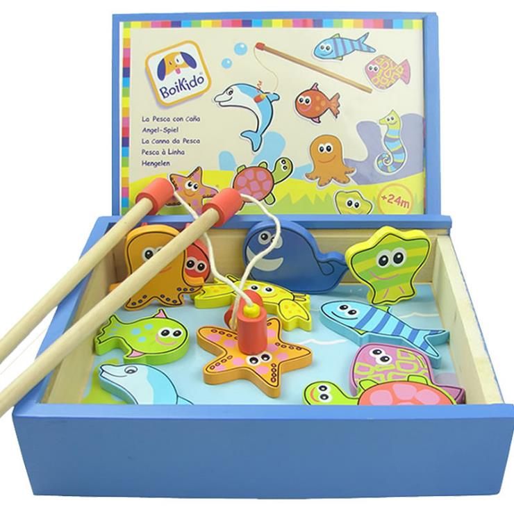wooden fishing toy